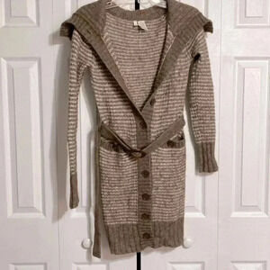 Moth brown & beige cardigan sweater